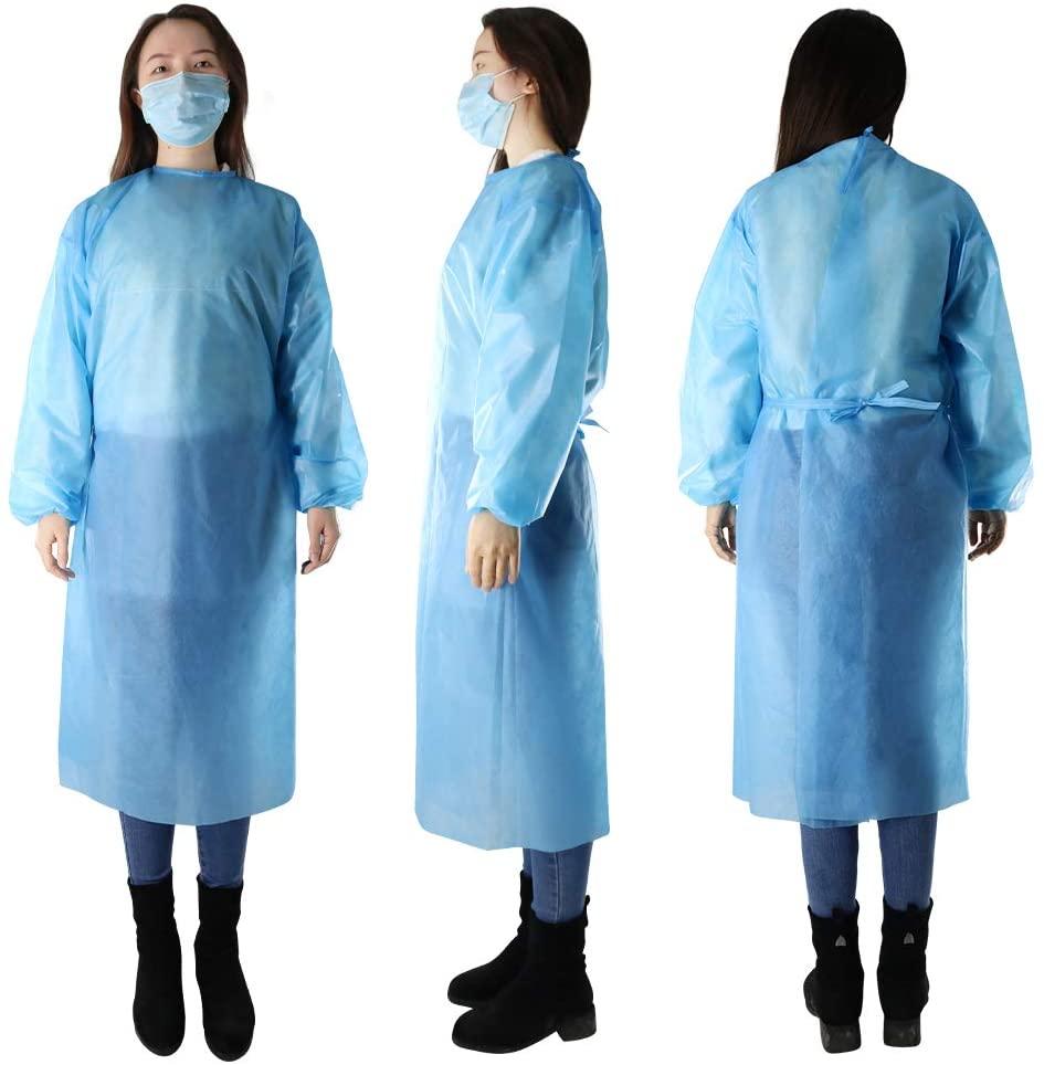 Succper Adult Disposable Gowns Protective Gowns Non-sterile Examination Gowns Disposable Isolation Suit